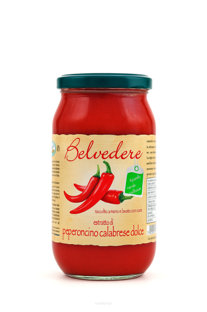 Włoski Przecier z Łagodnych Papryczek Chilli 100% w Kalabrii - Belvedere - 1 kg